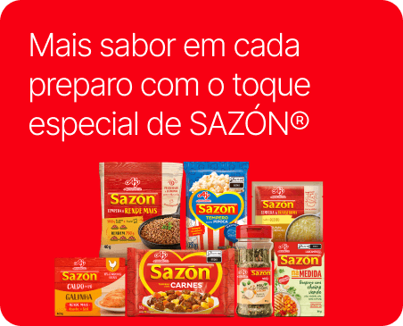 Mais sabor em cada preparo com o toque especial de SAZÓN®